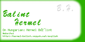 balint hermel business card